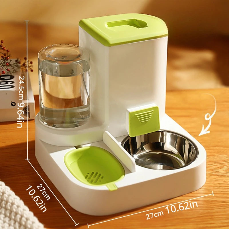 Automatic Cat Feeder with Water Dispenser - Large Capacity