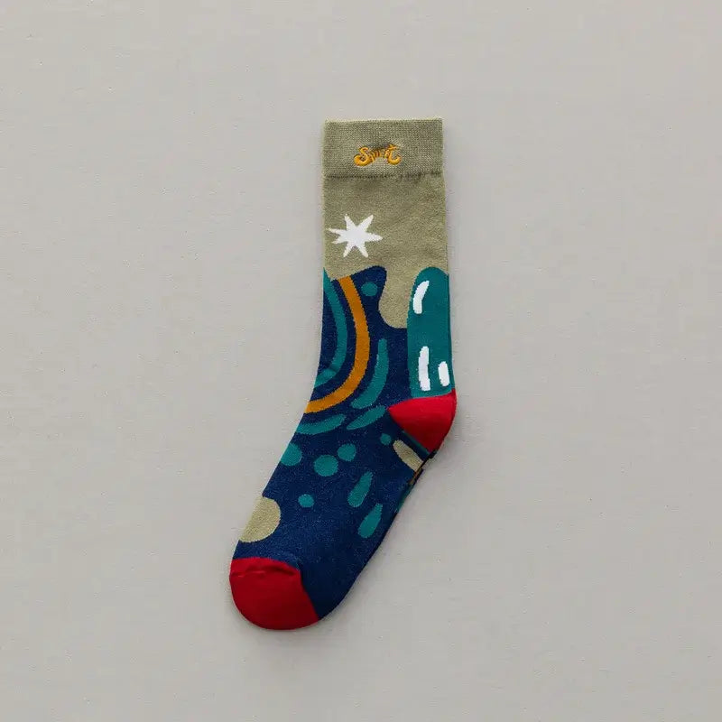 Fashion Trend Graffiti Cotton Socks