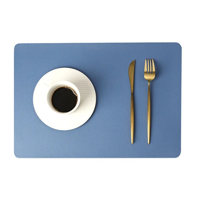 Stylish Leather Table Mat - Nordic Waterproof Design