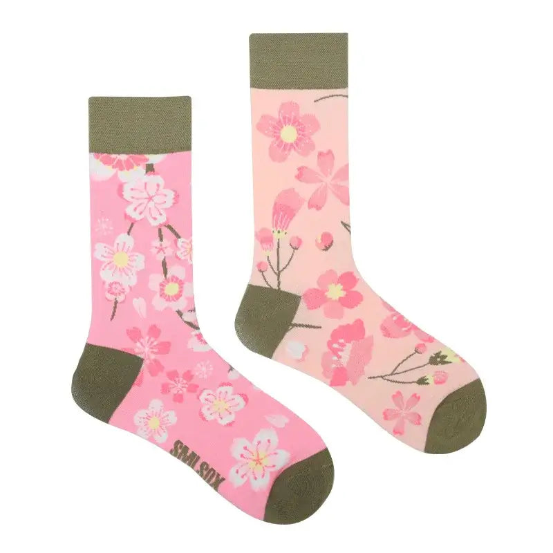 Colorful Flower Cotton Socks