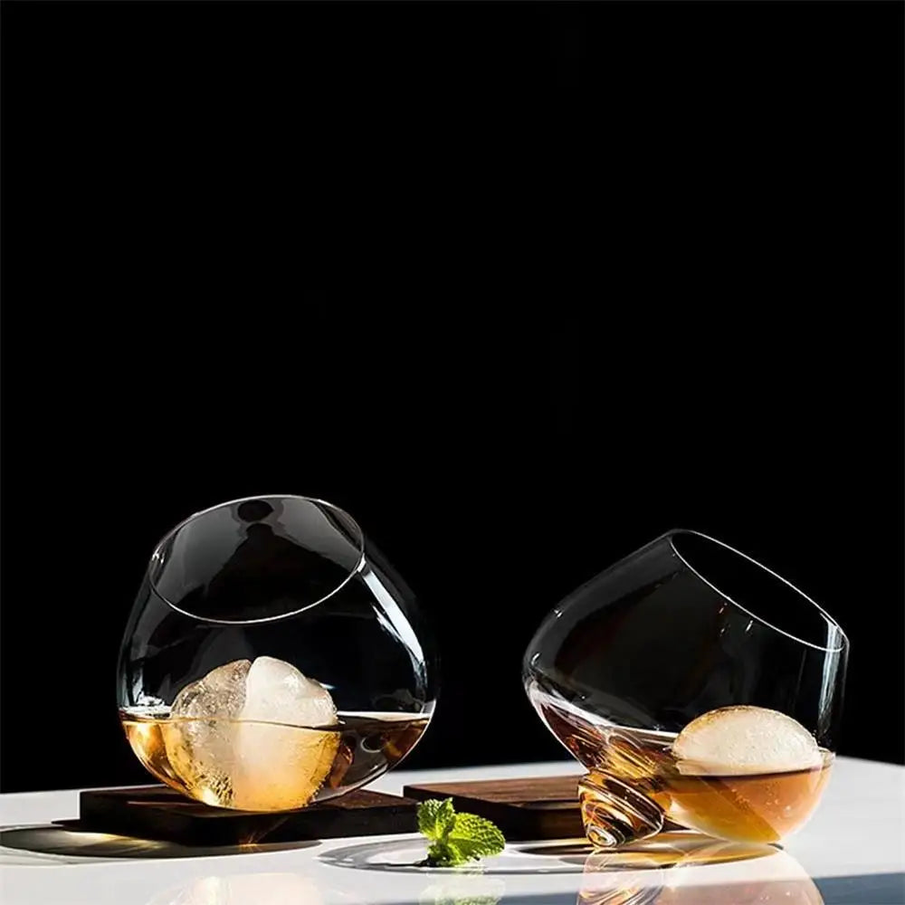 Rotating Irregular Whiskey Wine Glass