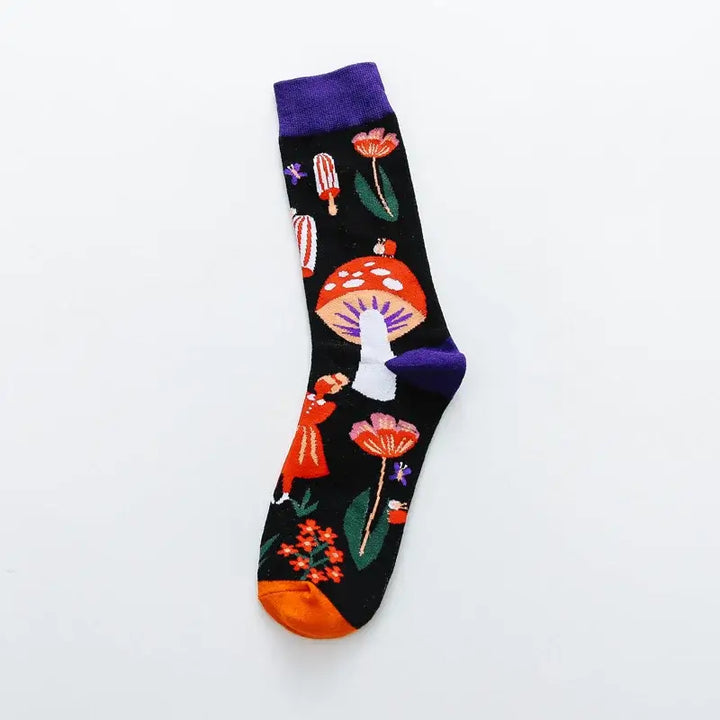 Colorful Occident Fashion Print Socks