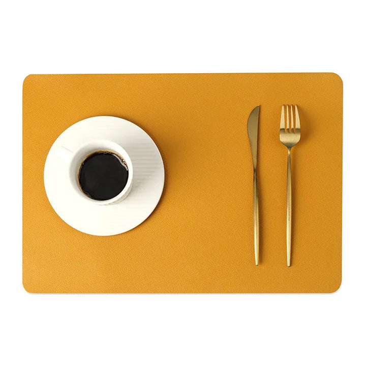 Stylish Leather Table Mat - Nordic Waterproof Design