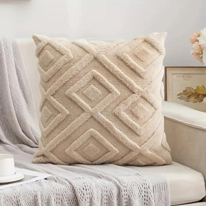 Soft Plush Faux Wool Throw Pillow Covers