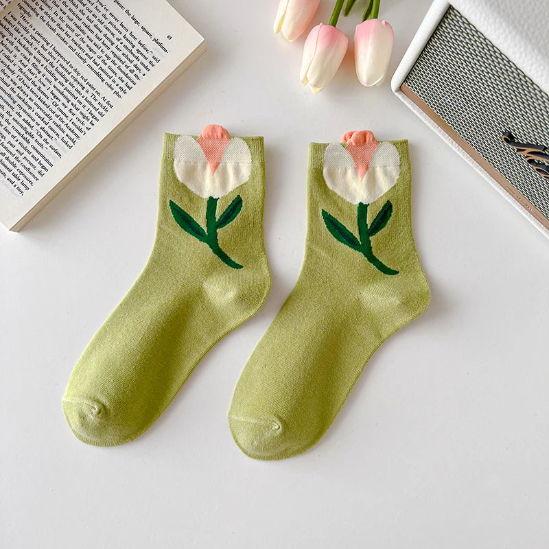 Flower Socks - Breathable Casual Short Socks