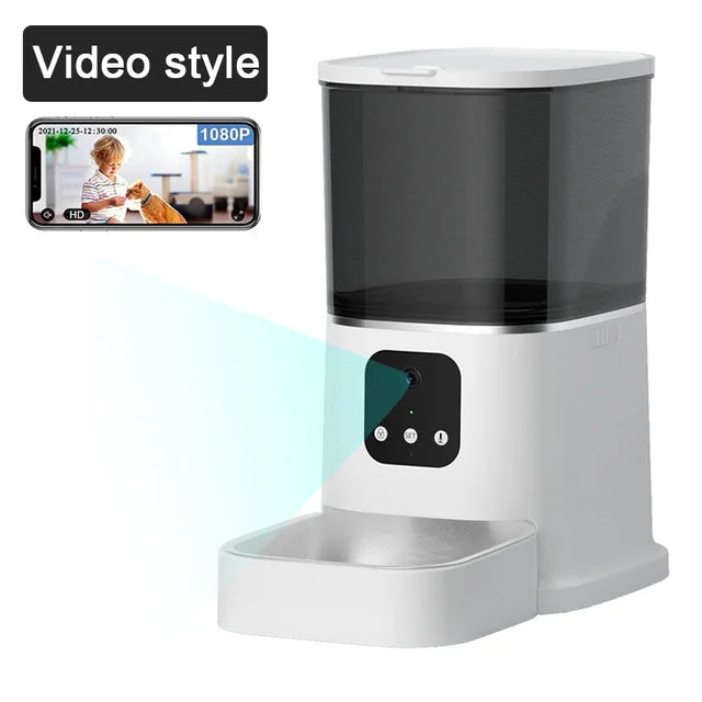 Smart Automatic Cat Feeder with Camera and Voice Recorder