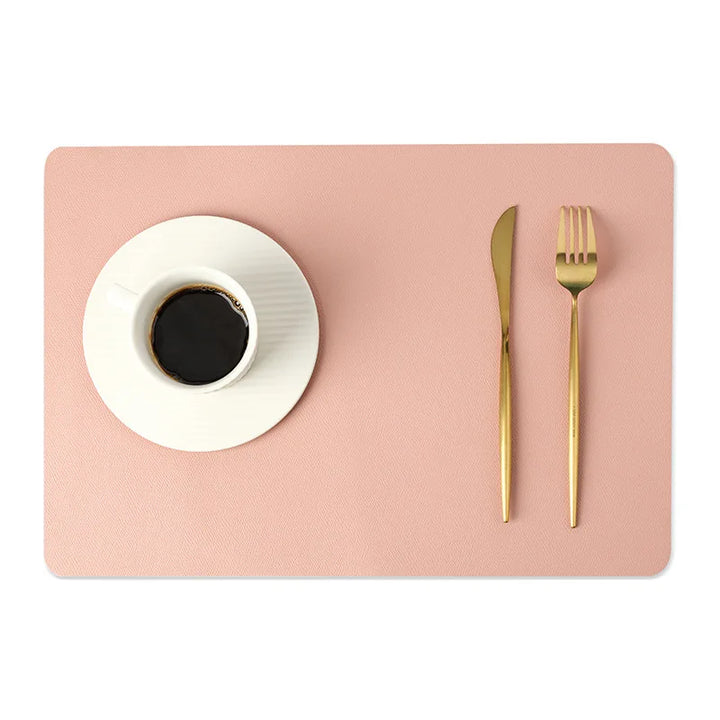 Stylish Leather Table Mat - Nordic Waterproof Design