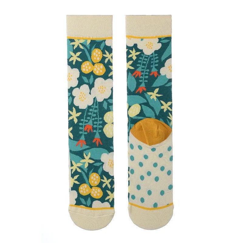 Colorful Cotton Socks - Straight Trendy Socks