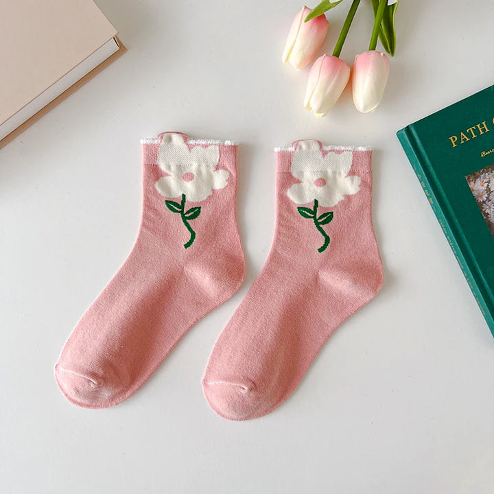 Flower Socks - Breathable Casual Short Socks