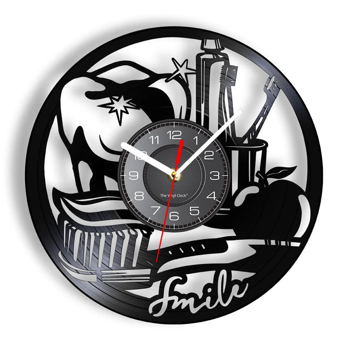 Dental Office Vinyl Record Wall Clock - Dentist Gift