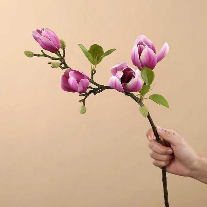 Artificial Silk Magnolia Flower Branch