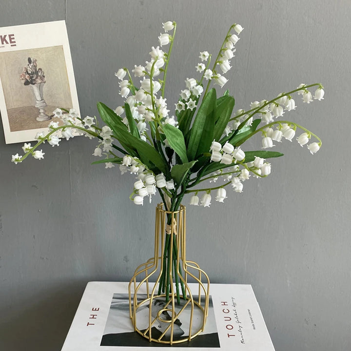 6-Pieces White Artificial Lily of the Valley Bouquet