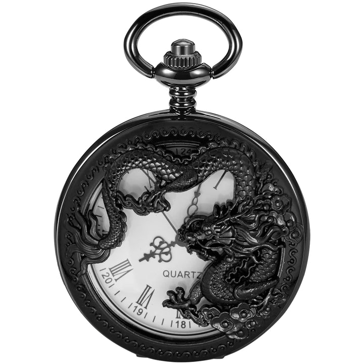 Silver Dragon-Shaped Pocket Watch