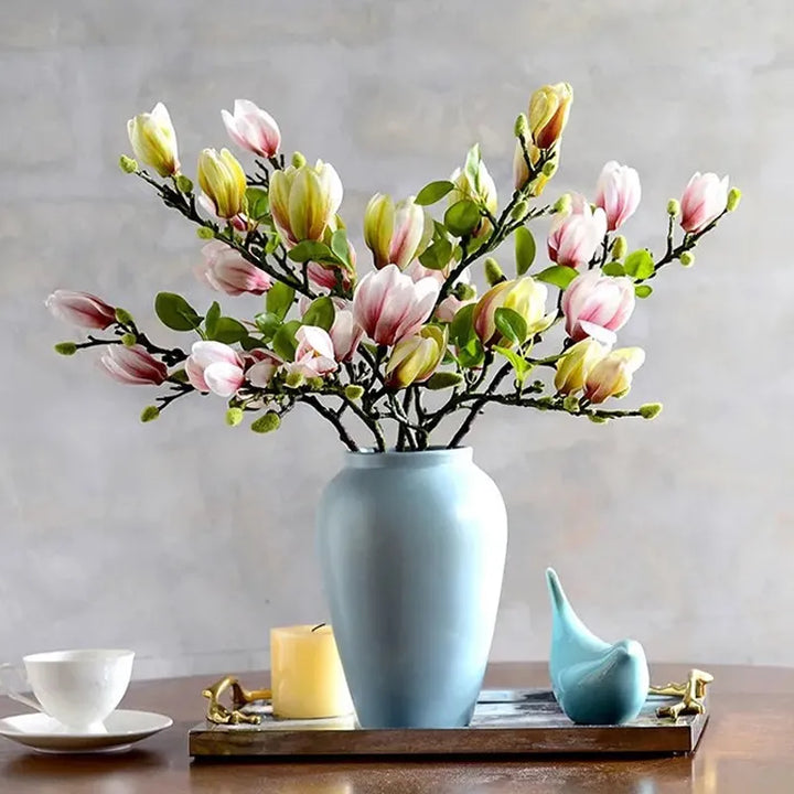 Artificial Silk Magnolia Flower Branch