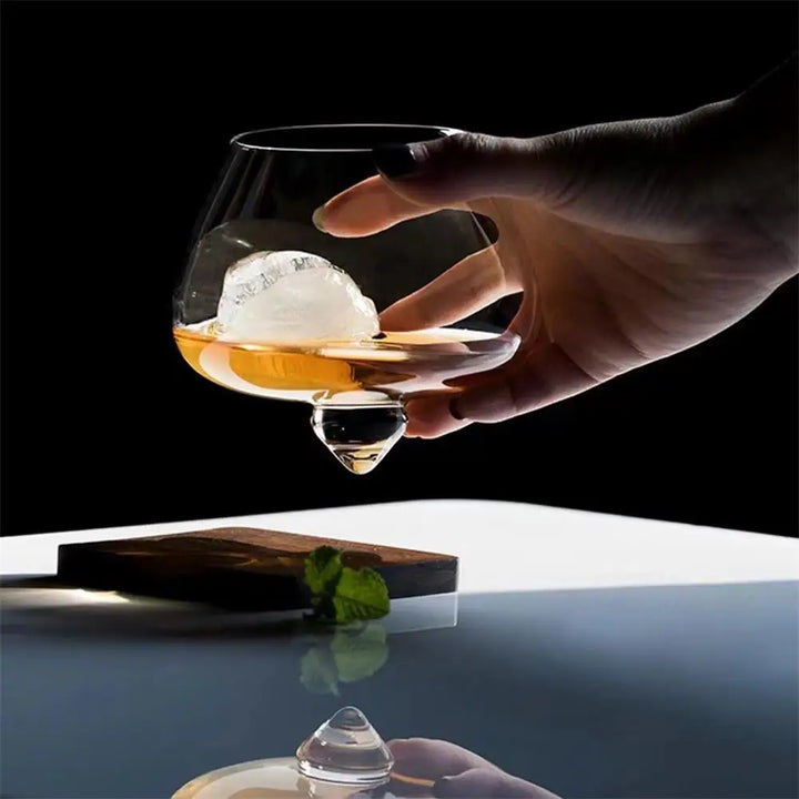 Rotating Irregular Whiskey Wine Glass