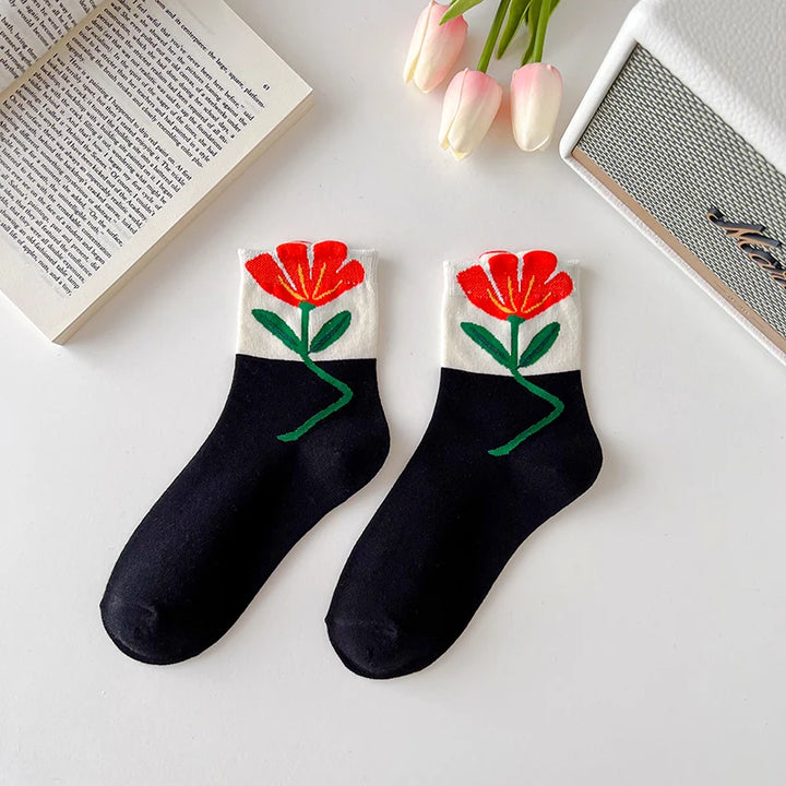 Flower Socks - Breathable Casual Short Socks