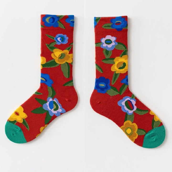 Colorful Vine Graffiti Cotton Socks