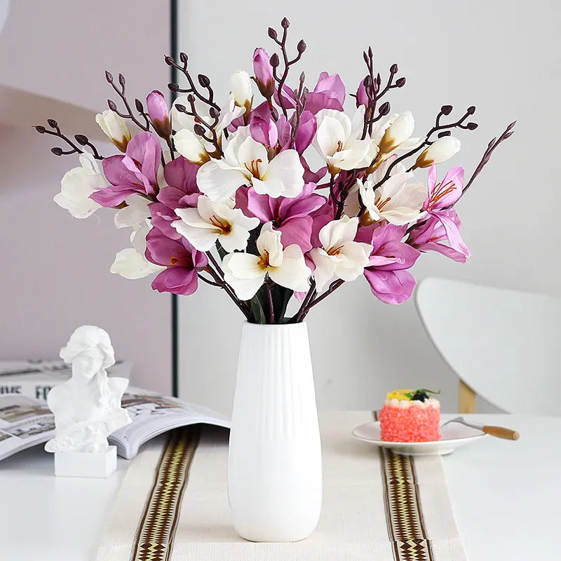 Artificial Magnolia Bouquet - 5 Forks 20 Heads