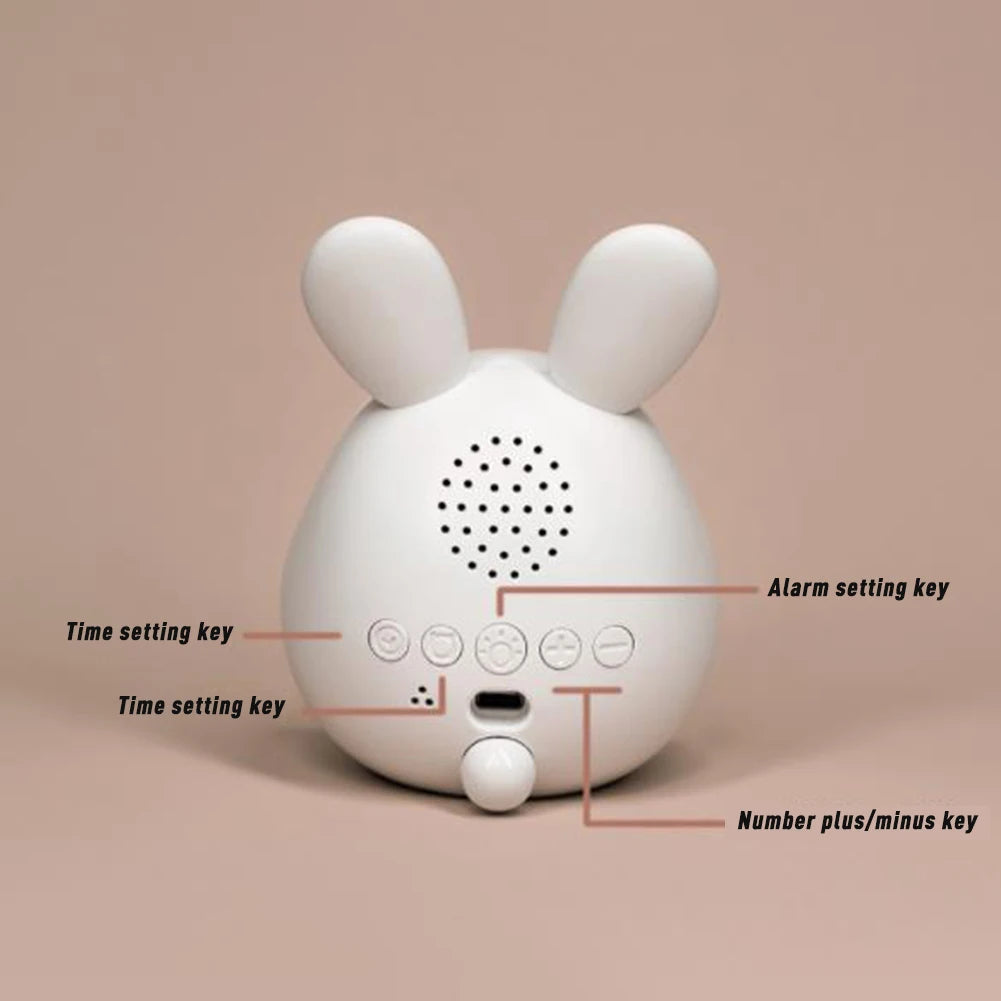 Cute Rabbit Alarm Clock with Night Light