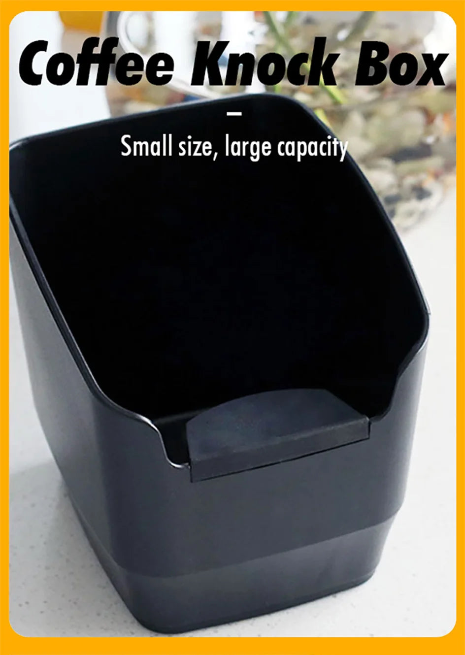 Espresso Knock Box: Shock-Absorbent Coffee Grind Dump Bin