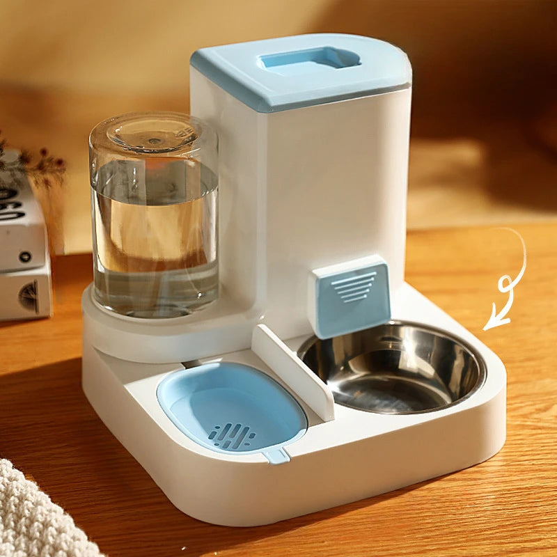 Automatic Cat Feeder with Water Dispenser - Large Capacity