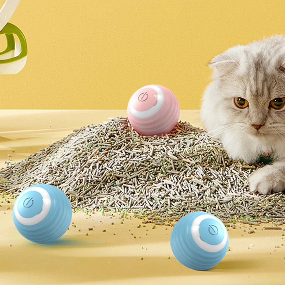 Smart LED Rolling Ball for Cats - Automatic Bouncing Cat Toy