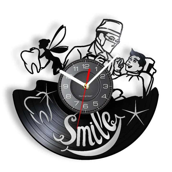 Dental Office Vinyl Record Wall Clock - Dentist Gift