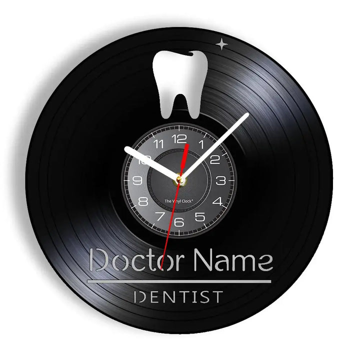 Dental Office Vinyl Record Wall Clock - Dentist Gift