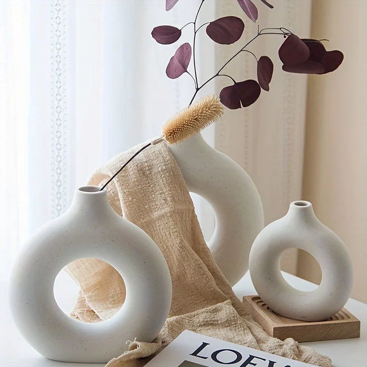 Modern Boho Rounded Ceramic Vase