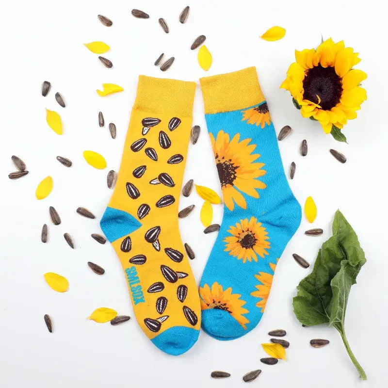 Colorful Flower Cotton Socks