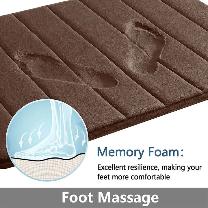 3-Pieces Super Absorbent Memory Foam Bath Set