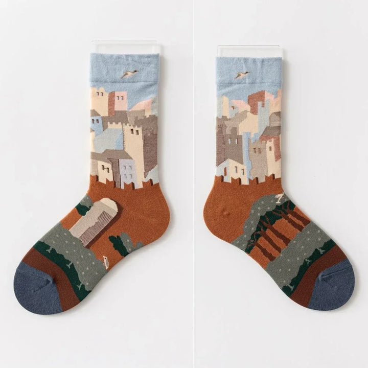 Colorful Vine Graffiti Cotton Socks