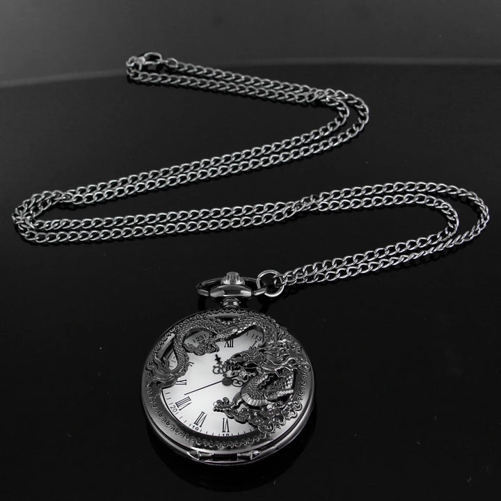 Silver Dragon-Shaped Pocket Watch