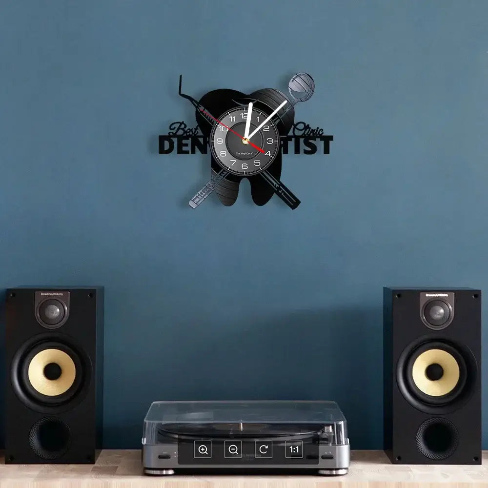 Dental Office Vinyl Record Wall Clock - Dentist Gift