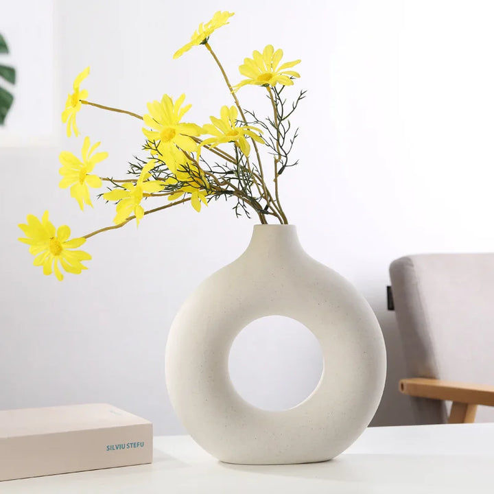 Hollow Nordic Vase: Elegant Flower Pot for Home and Office