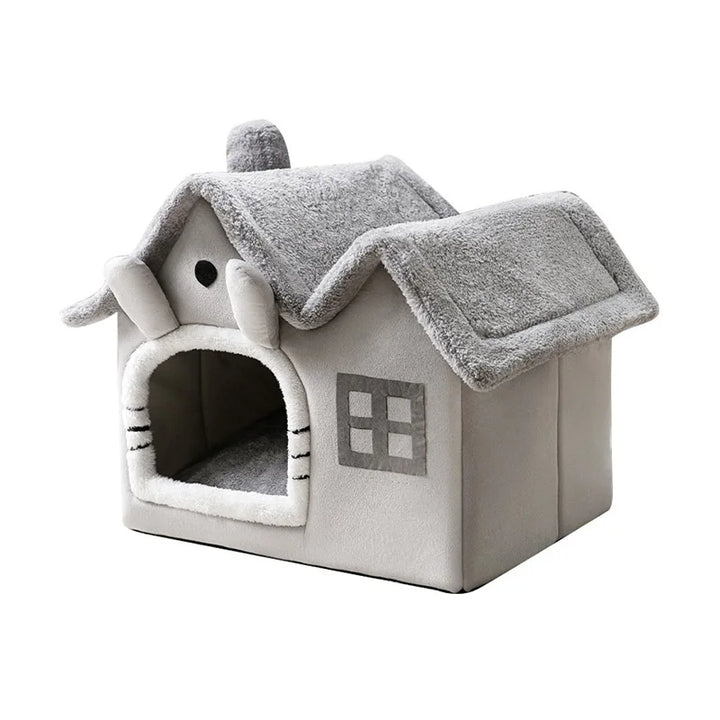 Foldable Winter Cat House: Cozy Retreat for Cats and Small Dogs