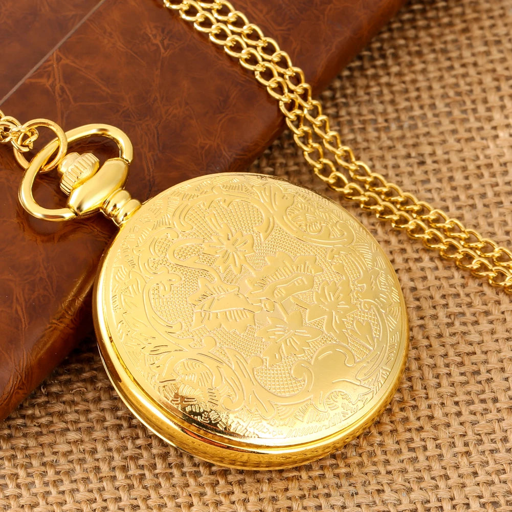 Luxury Diamond-Encrusted Owl Quartz Pocket Watch Necklace