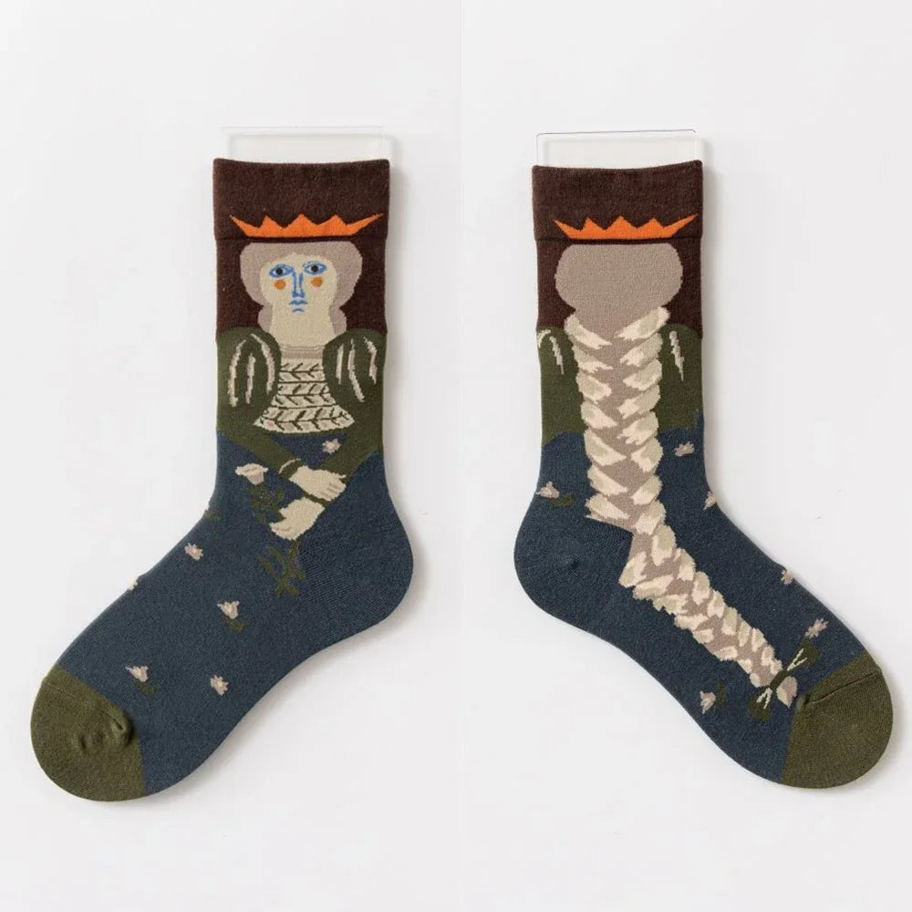 Colorful Vine Graffiti Cotton Socks