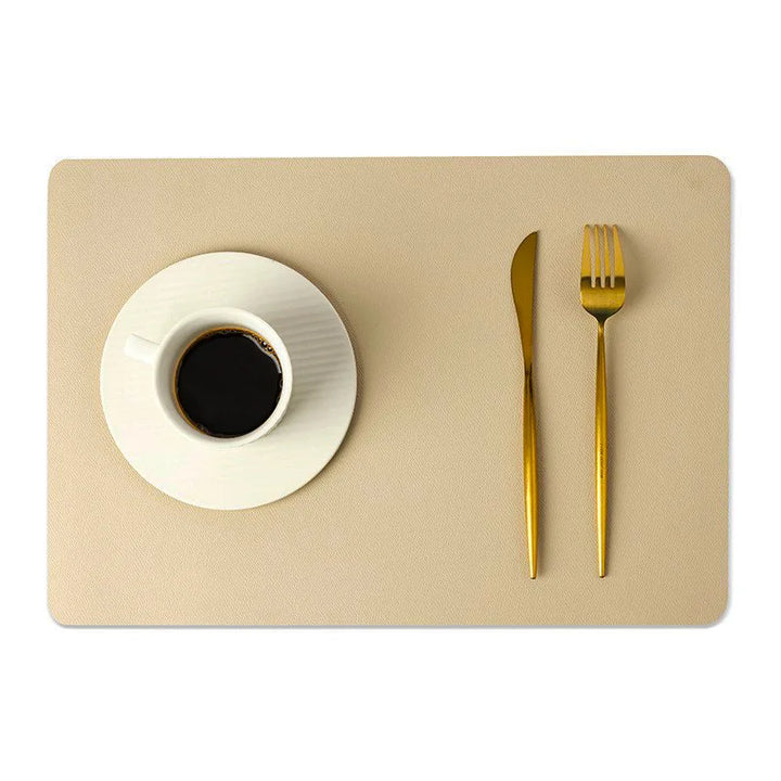 Stylish Leather Table Mat - Nordic Waterproof Design