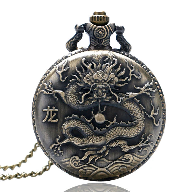 Dragon Design Men's Pocket Watch