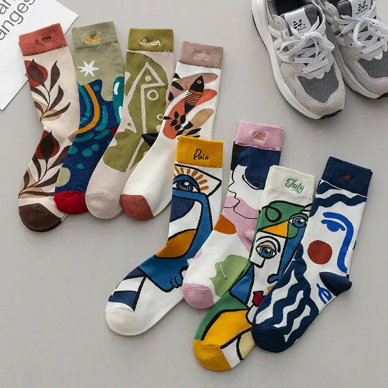 Fashion Trend Graffiti Cotton Socks