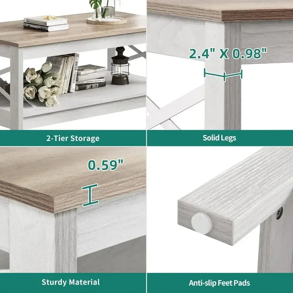 Coffee Table with Storage for Living Room