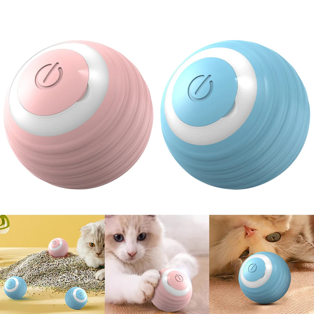 Smart LED Rolling Ball for Cats - Automatic Bouncing Cat Toy