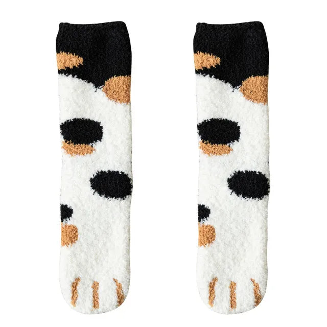 Kawaii Cartoon Socks - Cute Paw Pattern