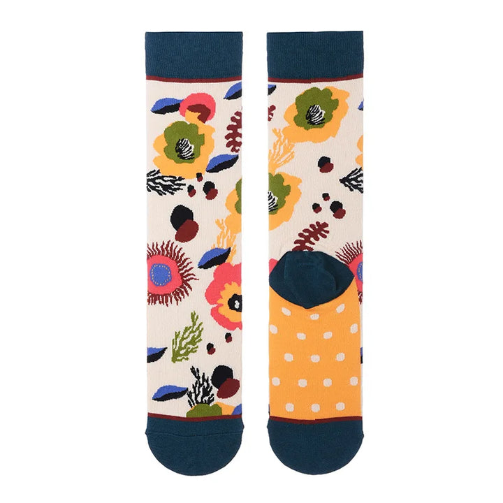 Colorful Cotton Socks - Straight Trendy Socks