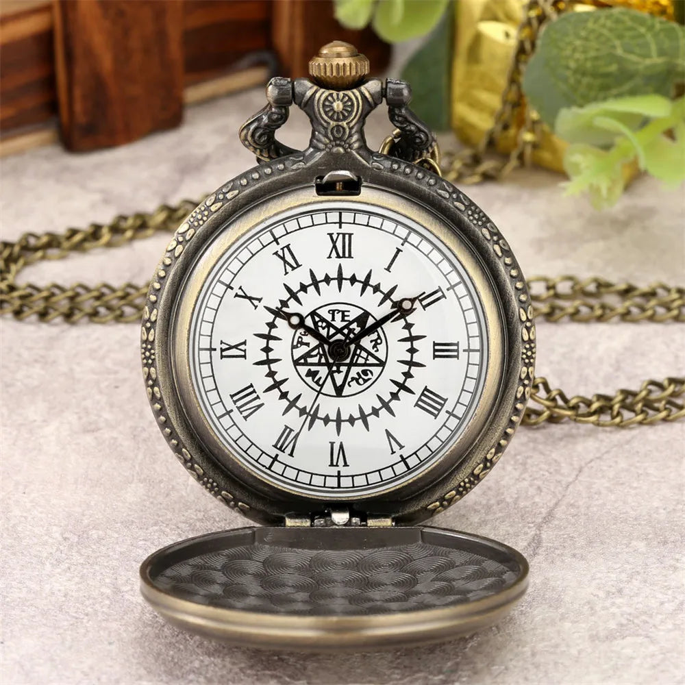 Vintage Kuroshitsuji Black Butler Quartz Pocket Watch