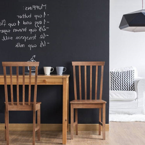 Set of 2 Solid Wood Dining Chairs in Walnut Brown Finish