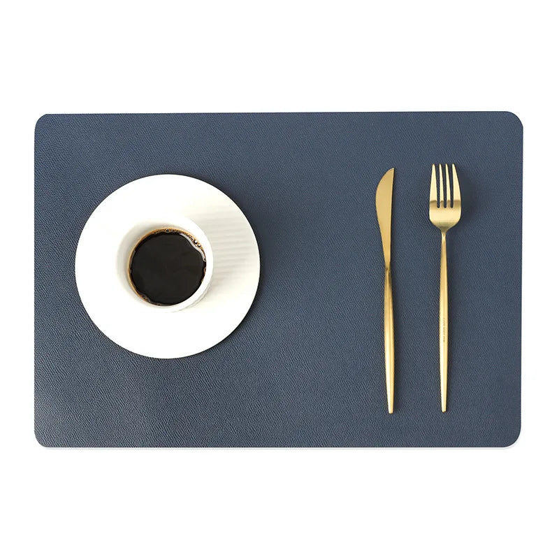 Stylish Leather Table Mat - Nordic Waterproof Design