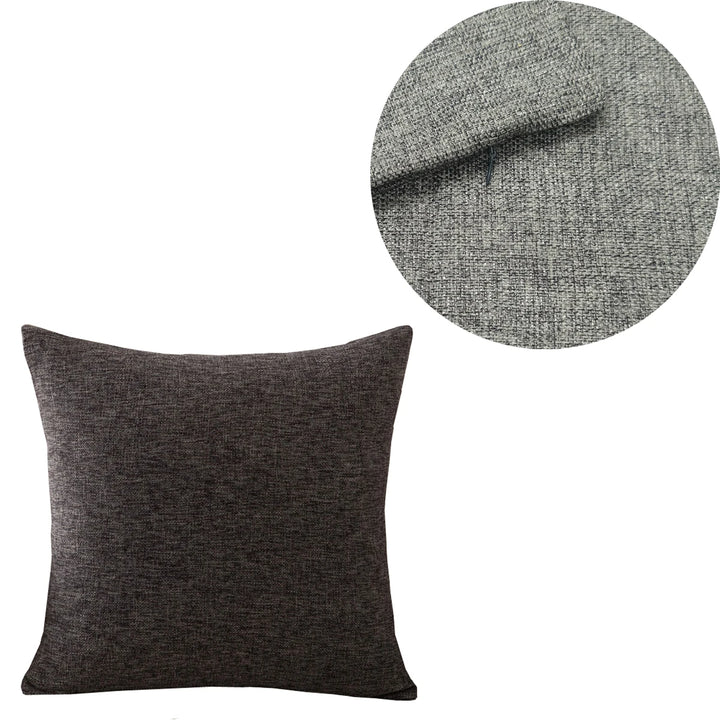 Solid Color Linen Throw Pillow Cover