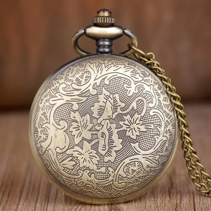 Antique Steampunk Quartz Pocket Watch - Hollow Gear Movement